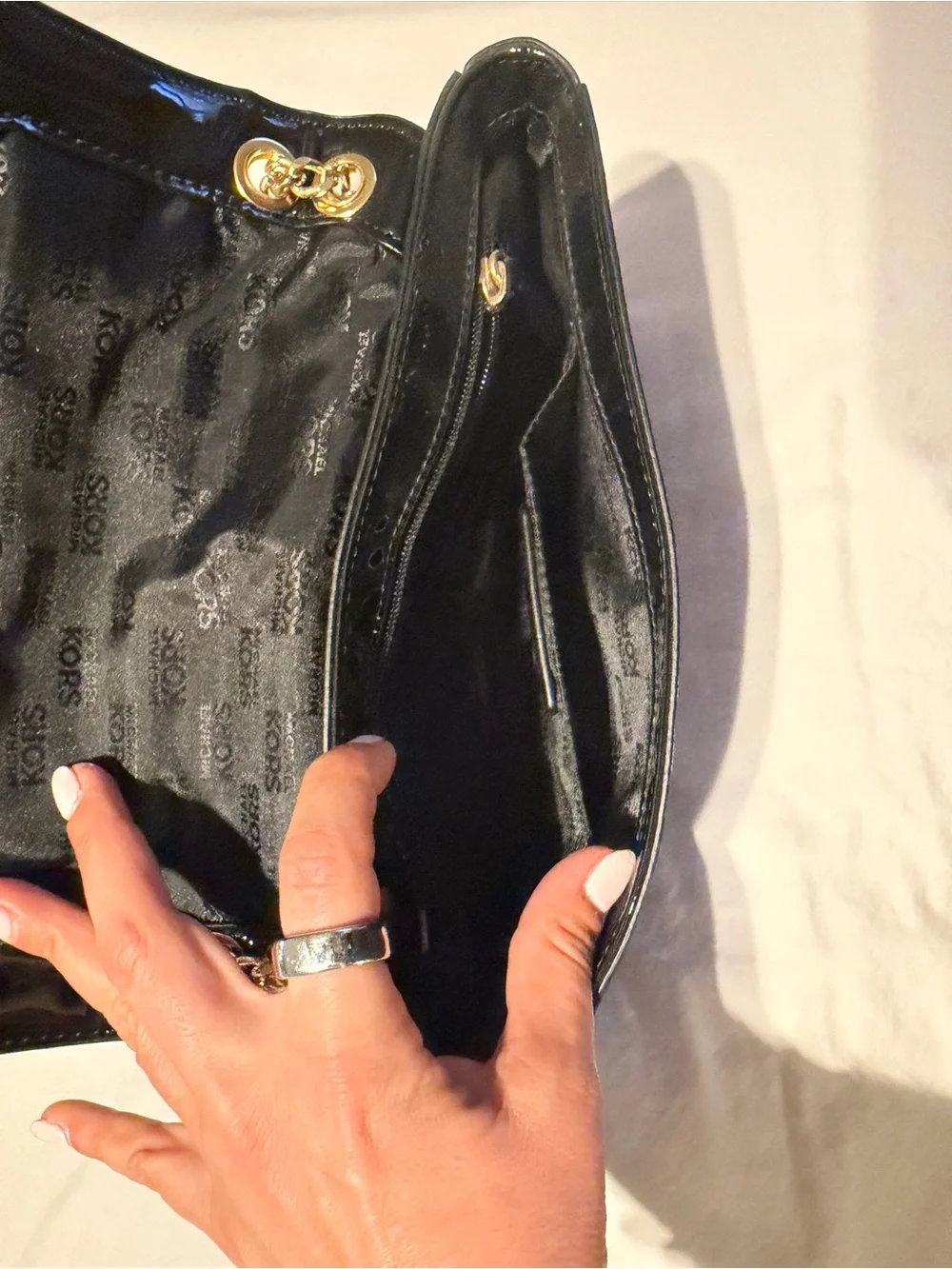 Michael Kors sleek patent